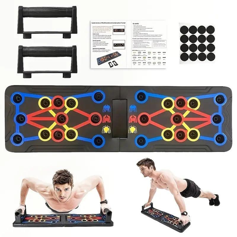 16-in-1 Multi-Function Push Up Handles: Portable, Foldable, and Suitable for Men and Women - ABS Material, No Power Required