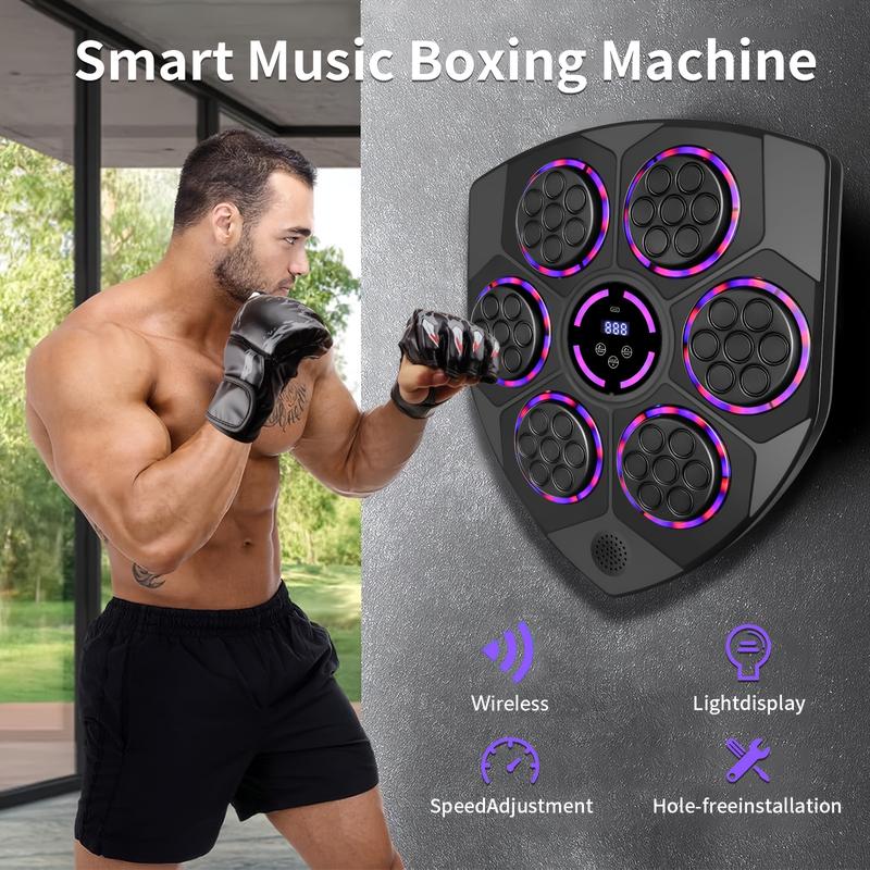 Wall Mounted Intelligent Music Boxing Machine For Adults With Boxing Gloves, Electronic Boxing Target Fitness Striking Equipment