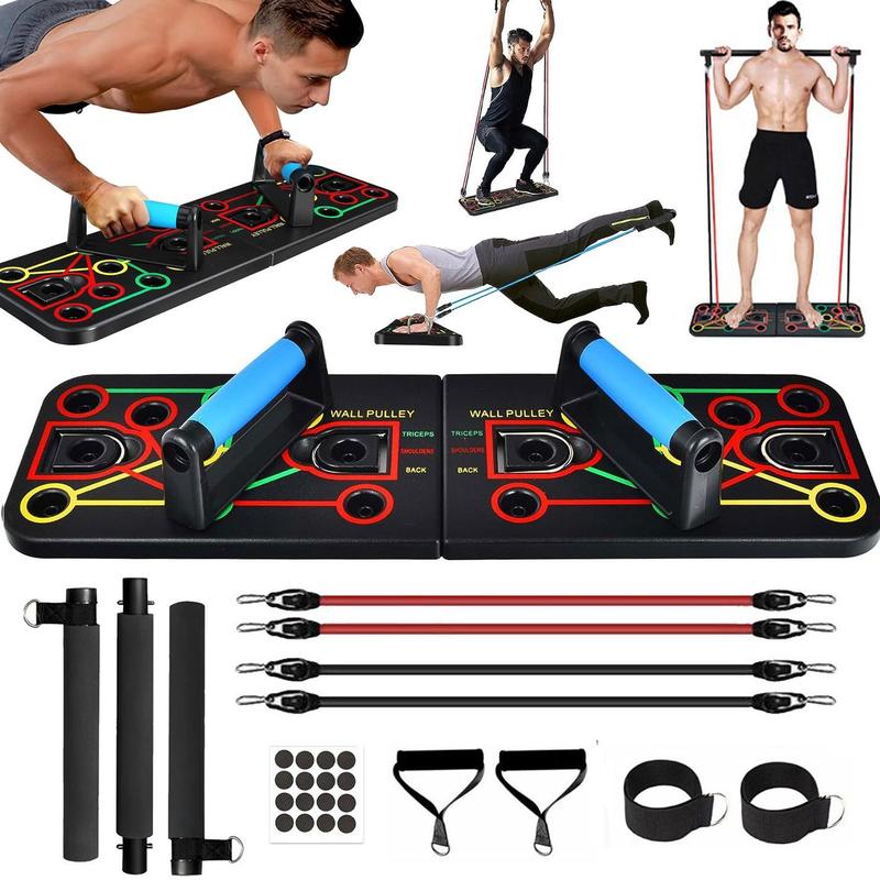 16-in-1 Multi-Function Push Up Handles: Portable, Foldable, and Suitable for Men and Women - ABS Material, No Power Required