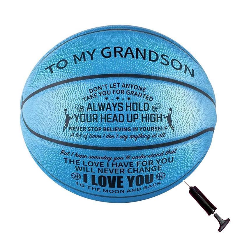 Basketball with Pump, Wear-resistant Size 7 Basketball, Basketball Training Ball, Indoor Outdoor Sports Ball, Gift for Grandson, Birthday Gift