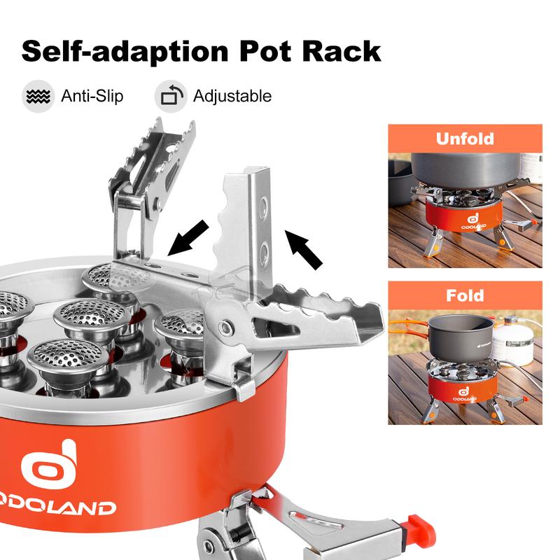 Odoland 9000W Portable Camping Stove Lightweight Camp Stove Collapsible Backpacking Stove with EVA Box for Outdoor Camping Cooking Hiking and Picnic