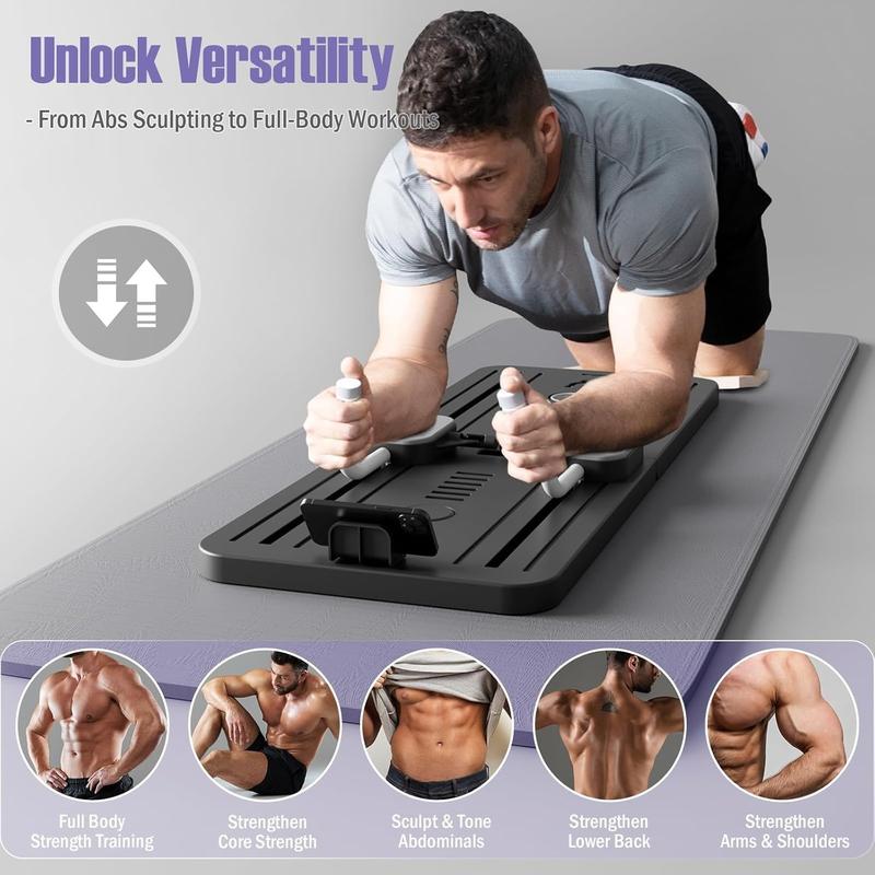 Multi-purpose abs exercises, Home Pilates retrofit equipment abdominal and core strength training, home gym fitness exercises efficient board fitness