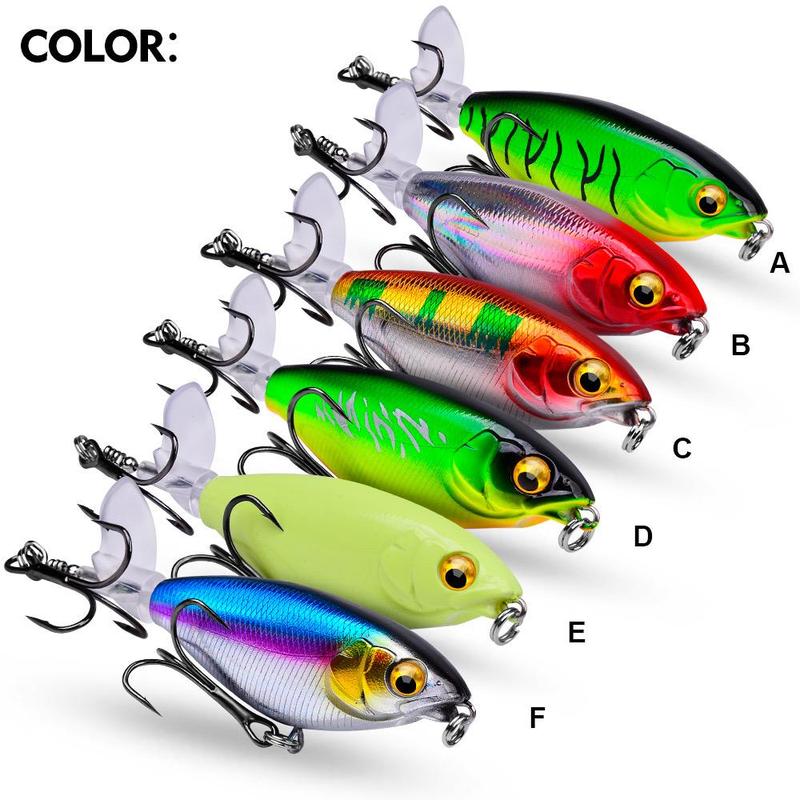 Artificial Fishing Lure, 1 Set Rotating Hard Bait with Hook, Baitcasting Fishing Lure, Fishing Accessories for Outdoor Fishing