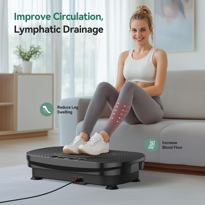 FEIERDUN Vibration Plate Exercise Machine,Vibration Plate for Lymphatic Drainage, Power Plate Vibration with 330LBS Weight Capacity