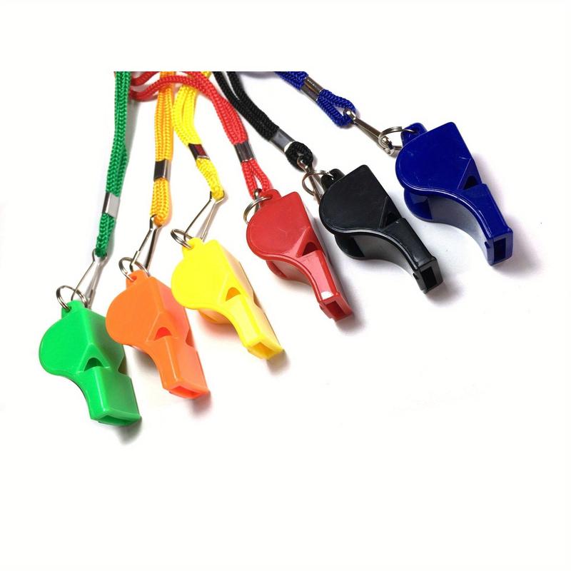 Football Whistle, 5 Counts set Portable Whistle with Lanyard, Outdoor Survival Whistle, Sports Whistle for Football, Basketball, Soccer, Running