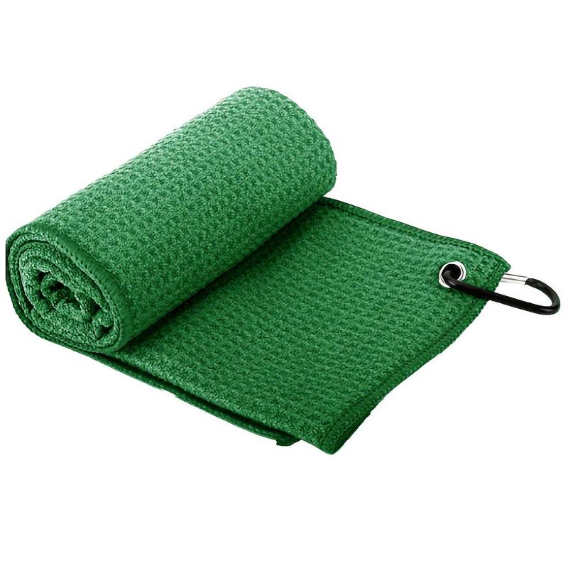 Microfiber Waffle Golf Towel with Carabiner Hook, Golf Cleaning Towel for Cleaning Clubs, Balls, and Hands, Ball Sports Equipment, Christmas Gift