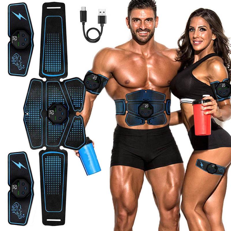 Smart EMS Abdominal Stimulator Trainer, 1 Set Ab Muscle Toner, Portable Fitness Workout Equipment For Men & Woman At Home Gym