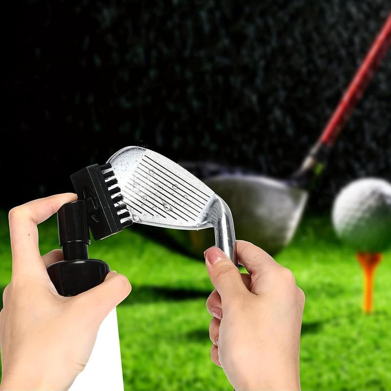 Multifunctional Golf Club Cleaning Brush with Water Spray Bottle, 1 Count Portable Golf Club Head Groove Cleaning Tool, Golf Cleaning Brush