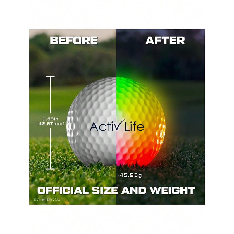 Super Bright LED Golf Balls, 3 Pack, Color-Changing, Best Glow In The Dark Golf Presents For Men And Women, Night Golfing Unique Novelty Cool Christmas Stocking Stuffers