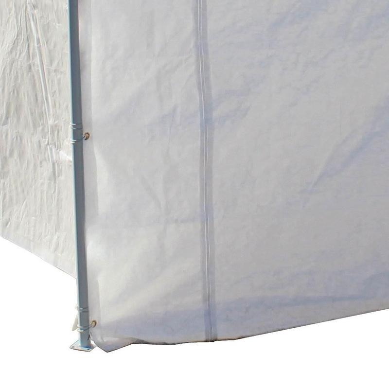 Caravan Canopy Domain Car Port Tent Sidewalls w  Straps, White (Sidewalls Only)