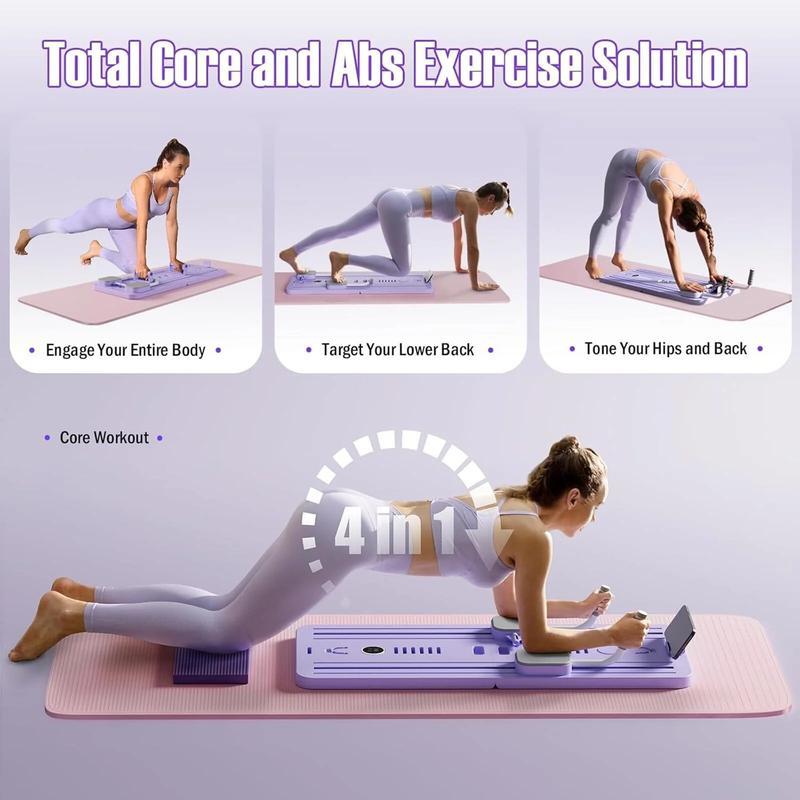 4 in 1  Multi-functional Ab Exercise Board, Home Pilates Reformer, Abs and Core Workout Equipment for Strength