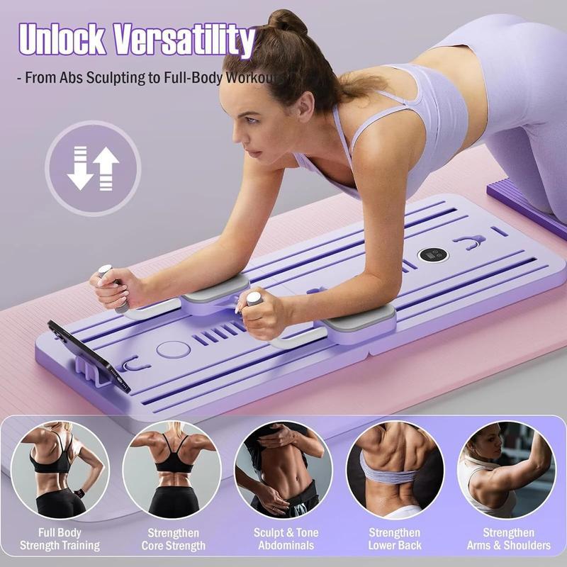 4 in 1  Multi-functional Ab Exercise Board, Home Pilates Reformer, Abs and Core Workout Equipment for Strength