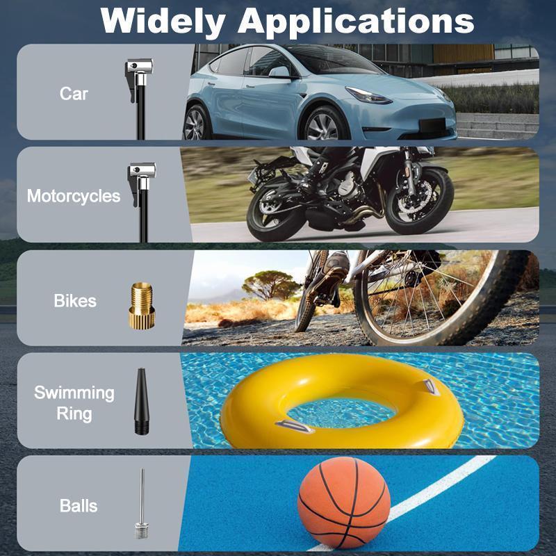 Portable Wireless Car Air Compressor, Rechargeable Electric Tire Inflator Pump for Motorcycle Bicycle AUTO Tyre Balls, Car Repair Tools