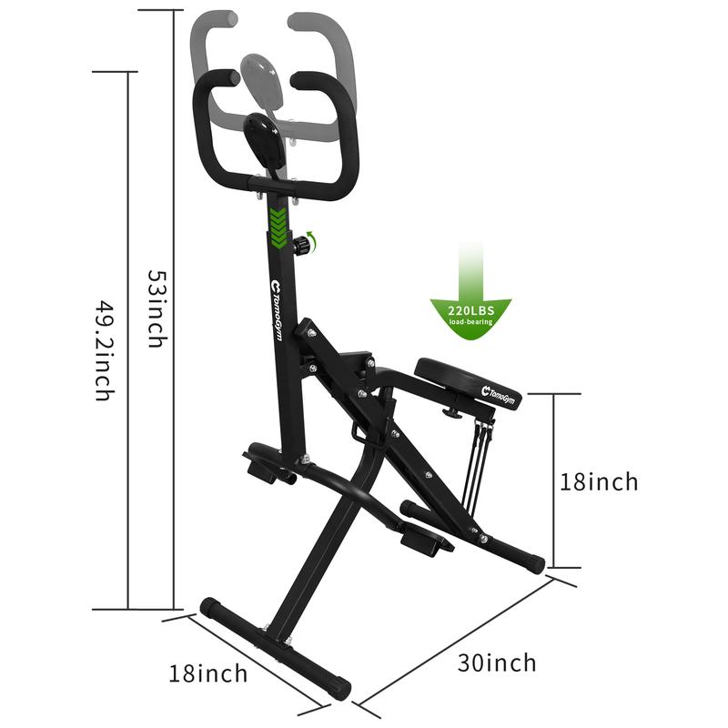 Squat Machine for Home,Squat Ride   Rowing Machine with Adjustable Resistance,Glutes & Leg Home Workout Machine,Supports 220 lbs