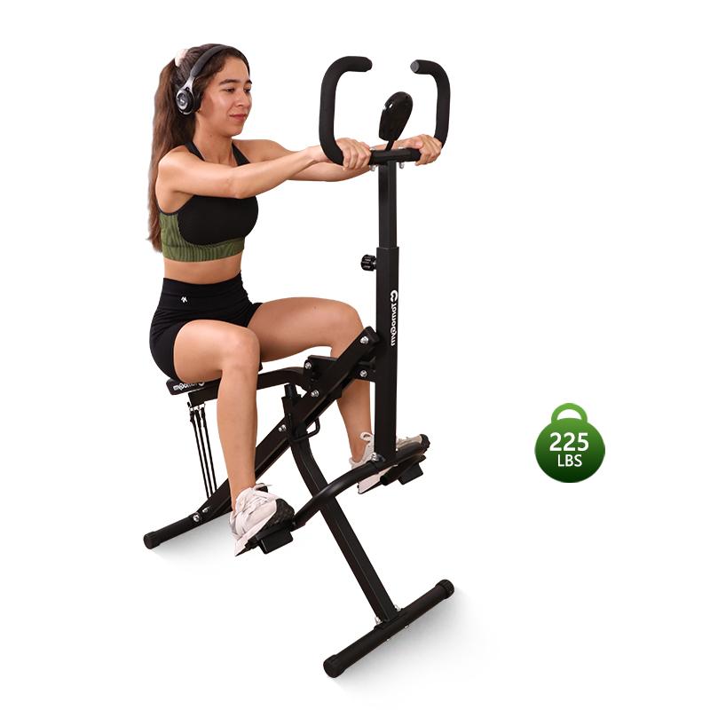 Squat Machine for Home,Squat Ride   Rowing Machine with Adjustable Resistance,Glutes & Leg Home Workout Machine,Supports 220 lbs