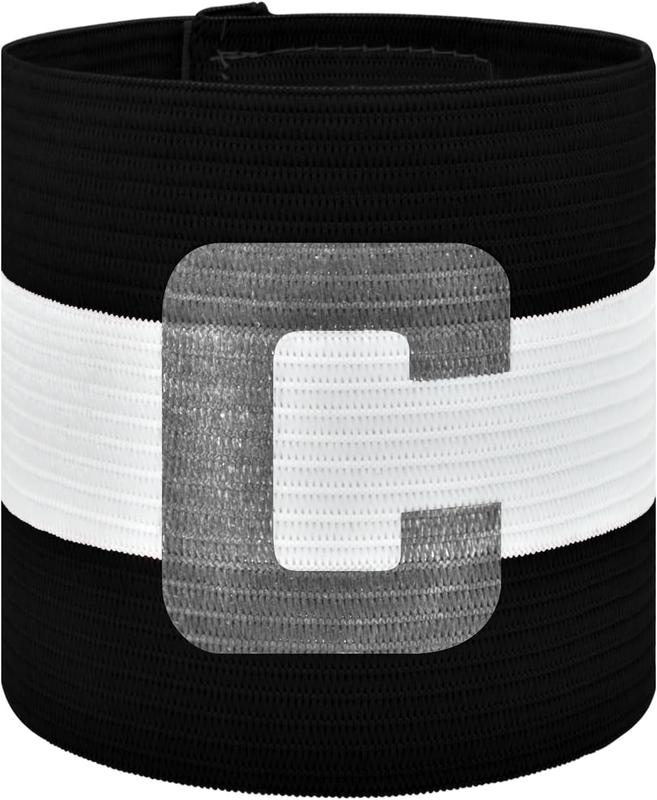 Soccer Captain Armband Classic C Captain Bands Unisex Captain's Armband Youths & Adults Football Arm Bands Elastic Adjustable  Captains Armband