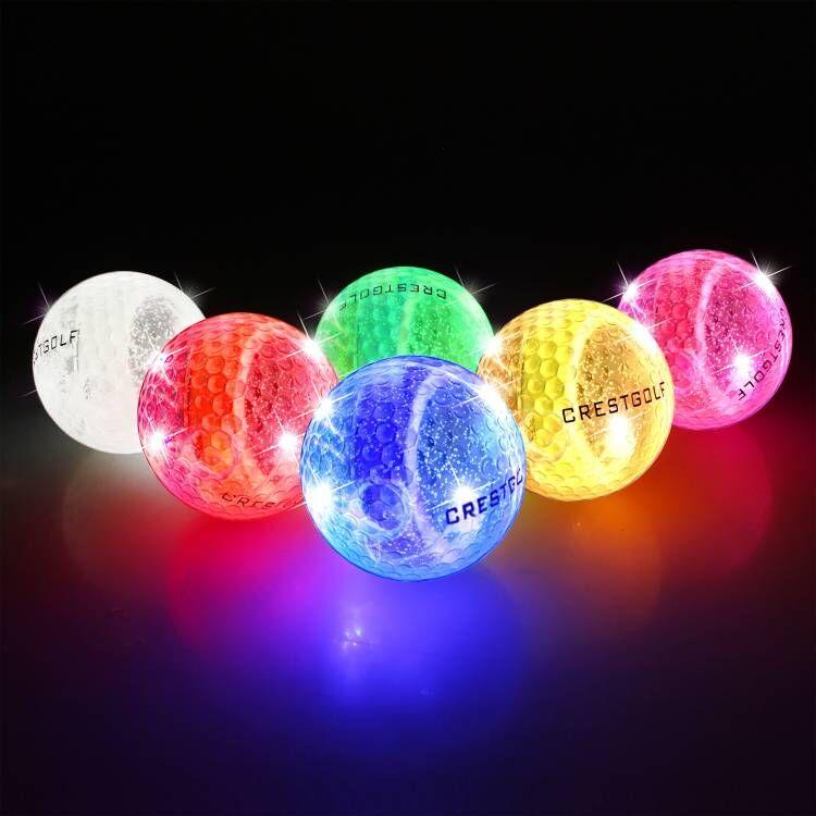 Glow in The Dark Golf Balls  with 4 Lights 12-Minute Reset Timer Super Bright in Dark Light Up LED Golf Balls for Night & Golf Gift for Golfer Christmas (Mixed Color,6pcs)