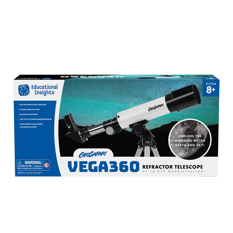 GeoSafari Vega 360 Telescope, Beginner Telescope for Kids & Adults, Supports STEM Learning, Gift for Boys & Girls, Ages 8+