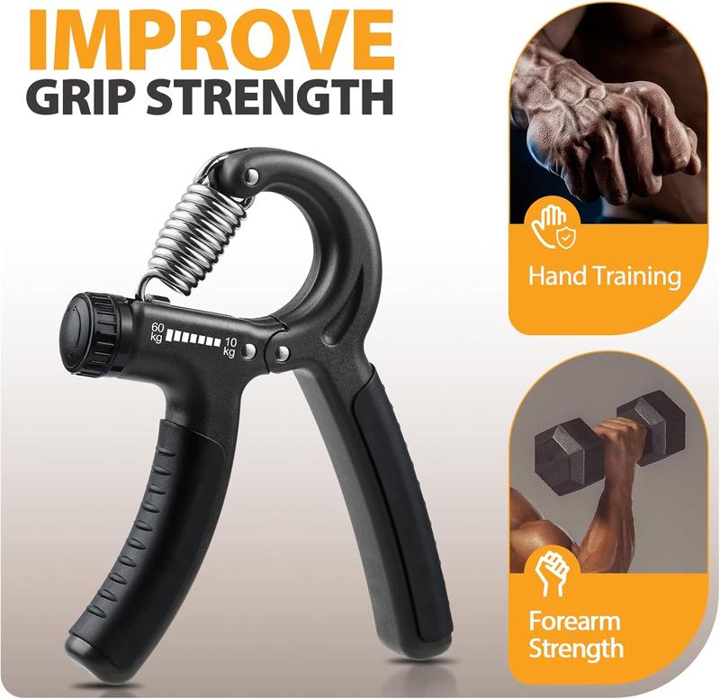 2 Pack Adjustable Resistance Grip Strength Trainer for Musicians and Athletes