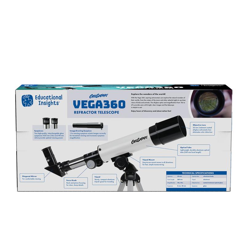 GeoSafari Vega 360 Telescope, Beginner Telescope for Kids & Adults, Supports STEM Learning, Gift for Boys & Girls, Ages 8+