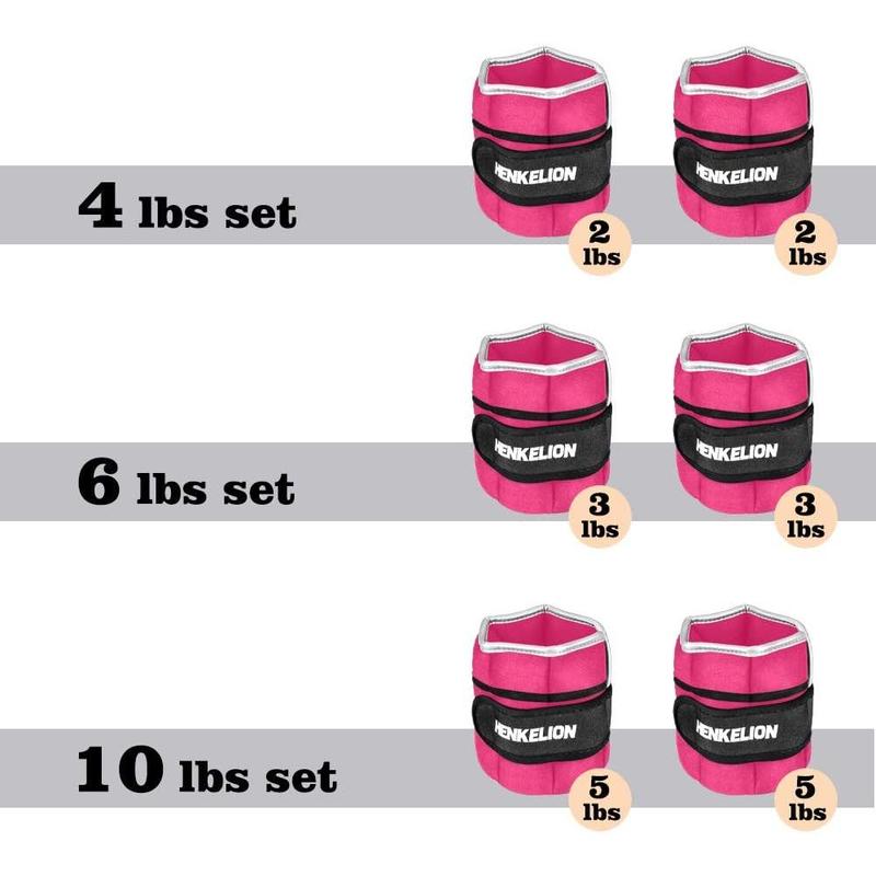 1 Pair 2 3 5 10 Lbs Adjustable Ankle Weights For Women Men Kids, Strength Training Wrist And Ankle Weights Sets For Gym, Fitness Workout, Running, Lifting - Black Grey Pink Blue Purple