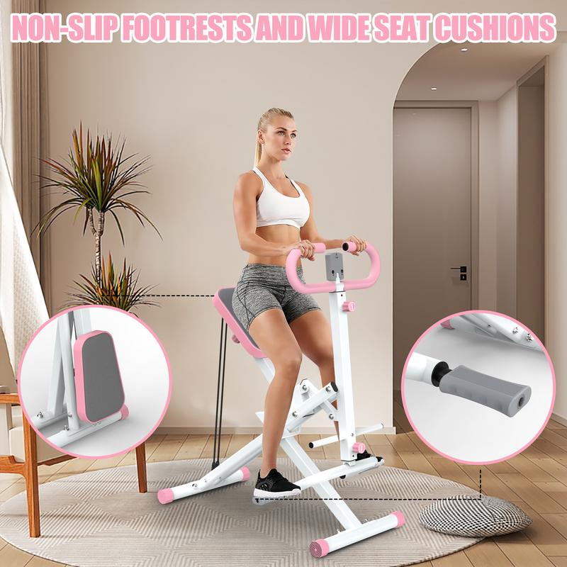 [Dufominc] Squat Machine for Home, Assist Trainer for Glutes Workout Foldable with Resistance Bands, Ab Back Leg Press Hip Thrust for Home Gym