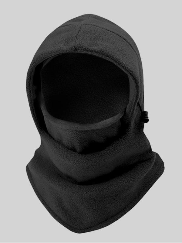 Winter Warm Balaclava, Adjustable Drawstring Ski Face Mask, Windproof Fleece Face Cover for Cycling