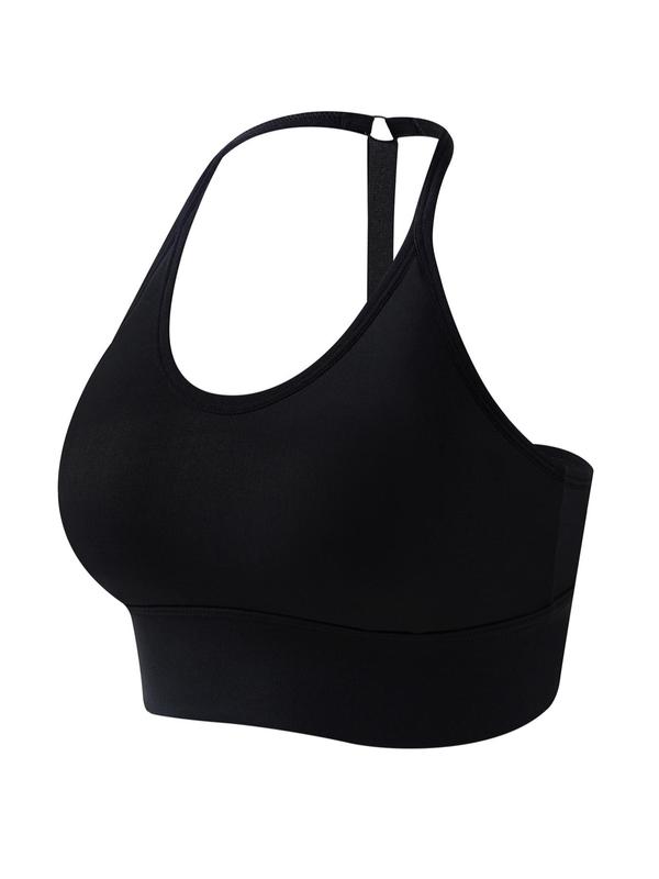 Women's Solid Adjustable Strap Halter Push Up Bra, Breathable Comfortable Detachable Chest Pad Wireless Sports Bra, Women's Lingerie for All Seasons, Please Purchase A Size Up