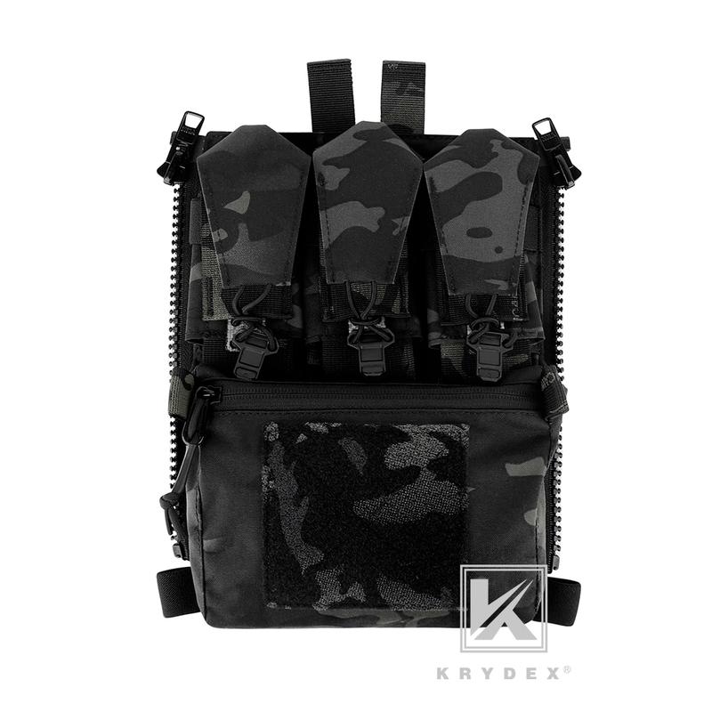 KRYDEX Tactical Zip On Assault Back Panel Banger MOLLE for FCPC V5 Plate Carrier Vest