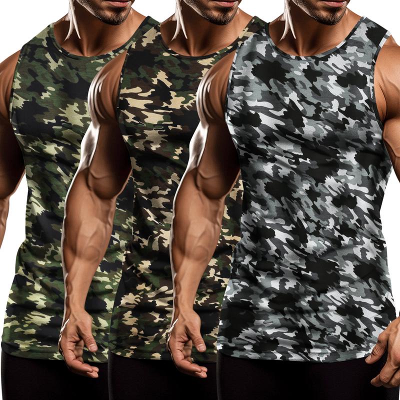 COOFANDY Men's 3 Pack Workout Tank Tops Sleeveless Gym Shirts Bodybuilding Fitness Muscle Tee Shirts