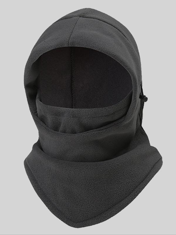 Winter Warm Balaclava, Adjustable Drawstring Ski Face Mask, Windproof Fleece Face Cover for Cycling