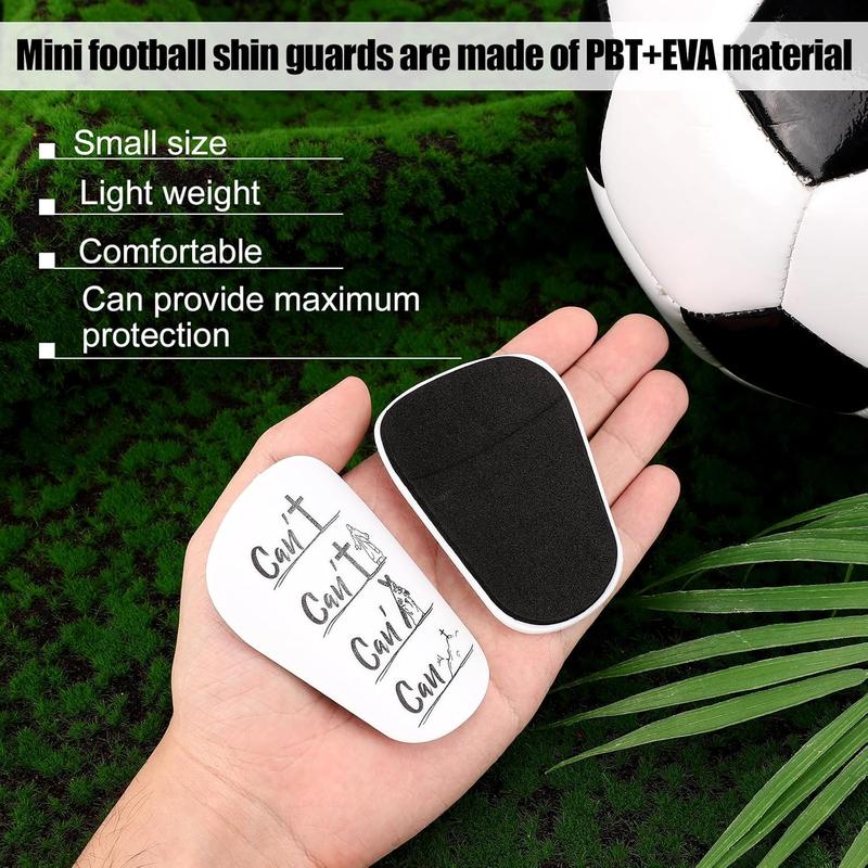 2pcs Mini Shin Guards, Small Soccer Protective Pads made of PBT and EVA Material, 8x5cm 3.15x1.97in, Ideal for Teenagers and Adults Sports Activities