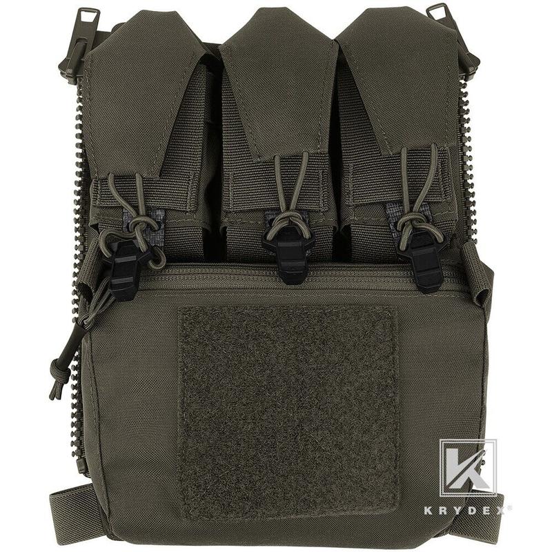 KRYDEX Tactical Zip On Assault Back Panel Banger MOLLE for FCPC V5 Plate Carrier Vest