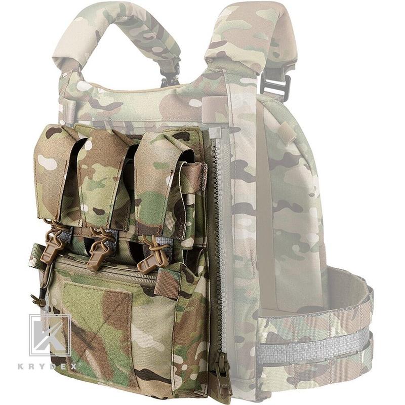 KRYDEX Tactical Zip On Assault Back Panel Banger MOLLE for FCPC V5 Plate Carrier Vest