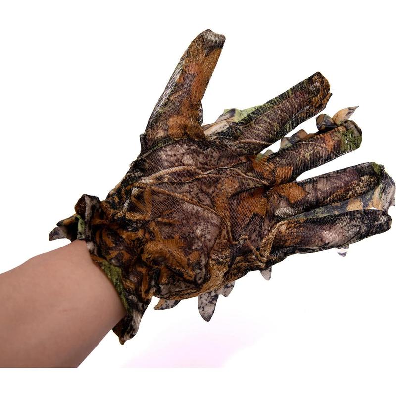 Ginsco Ghillie Suit Full Face Mask Gloves Set, Ghillie Suit for Men, 3D Leafy Camo Suit for Outdoor Hunting Photography