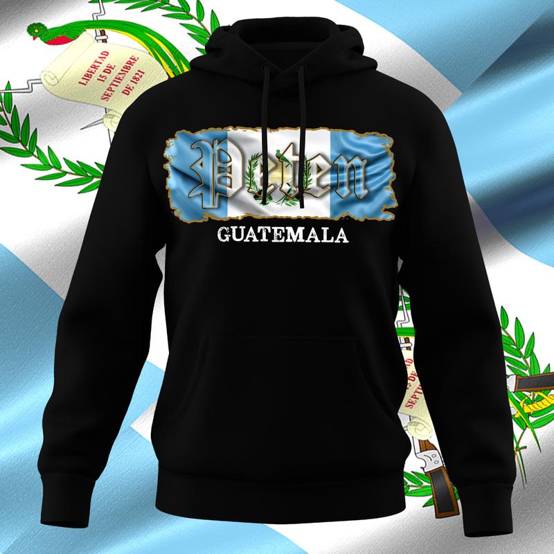 Guatemala States Design Black Hoodie