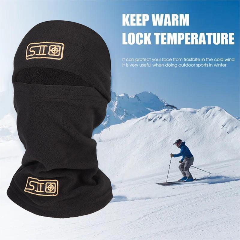 Winter Polar Fleece Hat & Scarf Set Outdoor Sports Face Mask Neck Warmer Windproof Ski Mask Hats for Men Warm Face Covering for Cycling Skiing Gifts