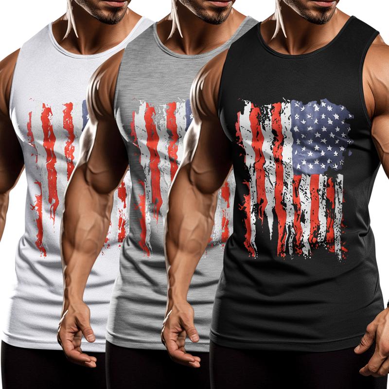 COOFANDY Men's 3 Pack Workout Tank Tops Sleeveless Gym Shirts Bodybuilding Fitness Muscle Tee Shirts