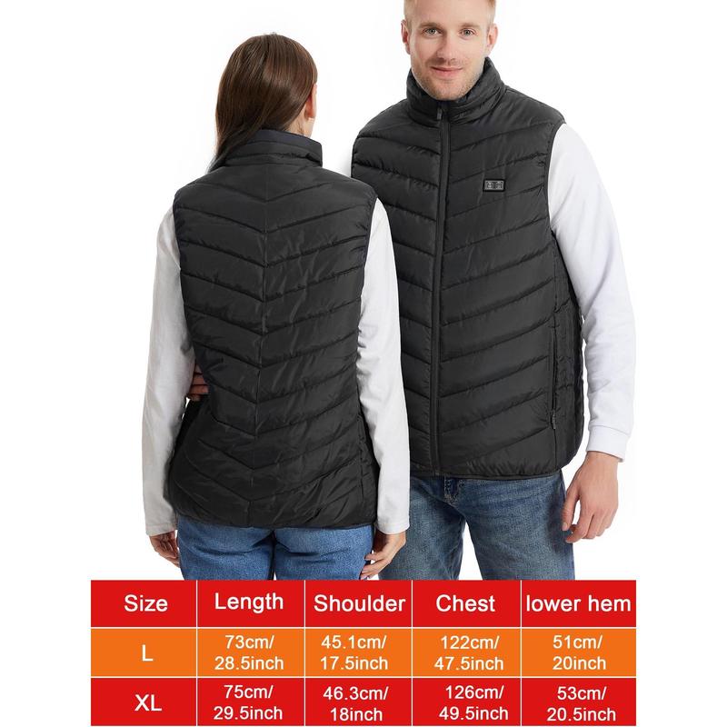 Heated Vest with 10000mAh Battery Pack Charger Included Washable Rechargeable For Men Women Indoor Outdoor Work Cycling