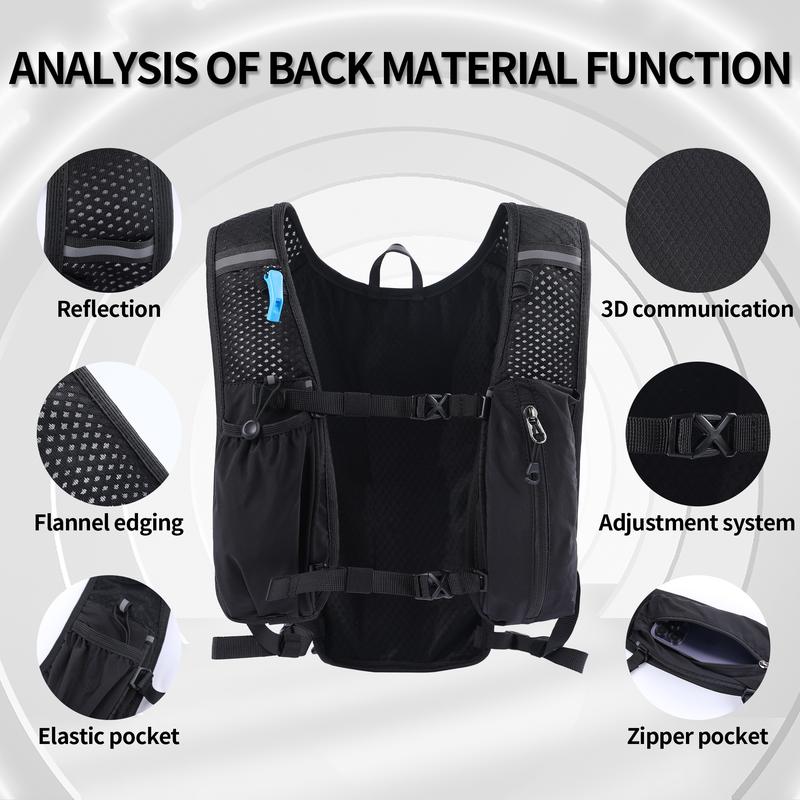 Running Hydration Vest Backpack,Lightweight Insulated Pack with 1.5L Water Bladder Bag Daypack for Hiking Trail Running Cycling Race Marathon for Women Men