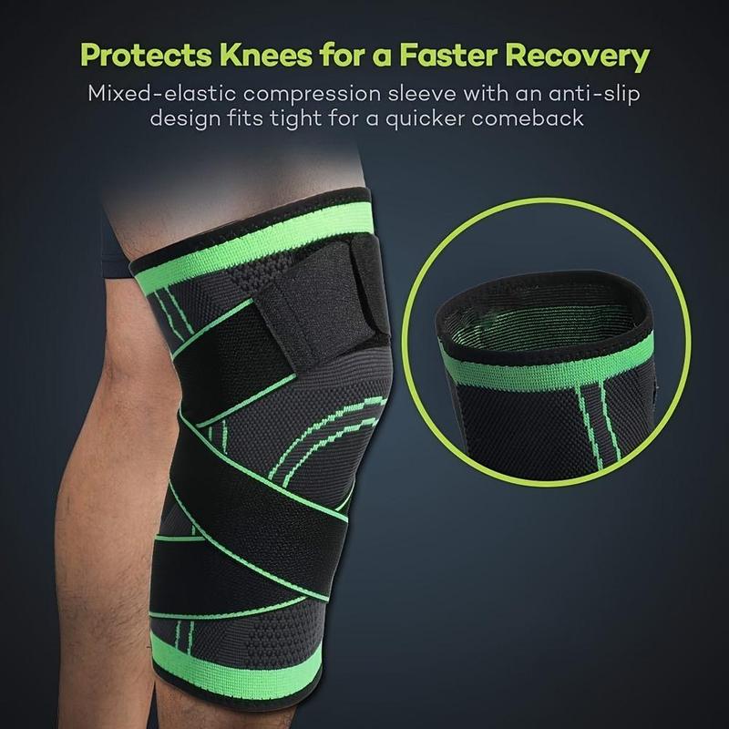 Knee Pad with Adjustable Strap, 1 Count Sports Knee Prevention Gear for Running and Jumping, Christmas Gift