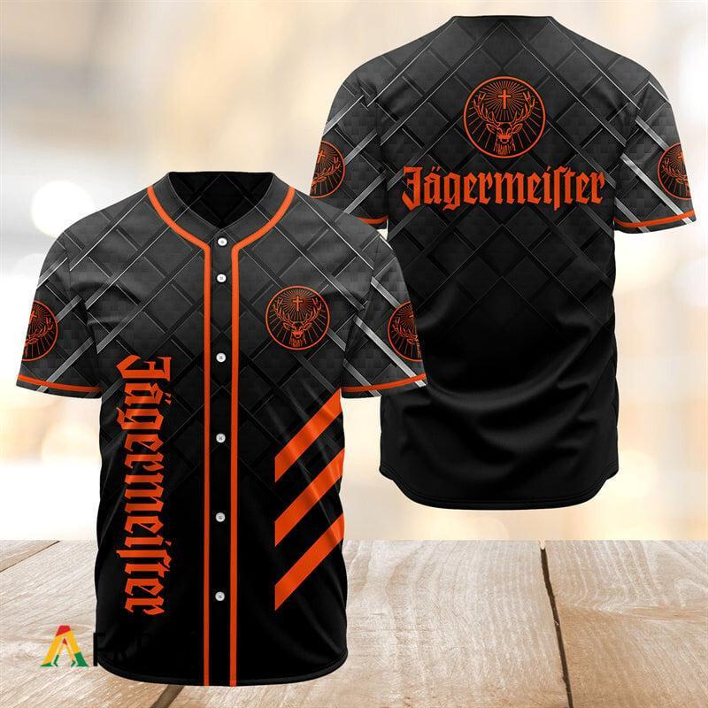 Jagermeister Jersey Shirt, Retro Trendy Basball Jersey Shirt, Baseball Jersey Lover Gift For Dad Gift For Mom Outfit For Baseball Fans, Sports Lovers