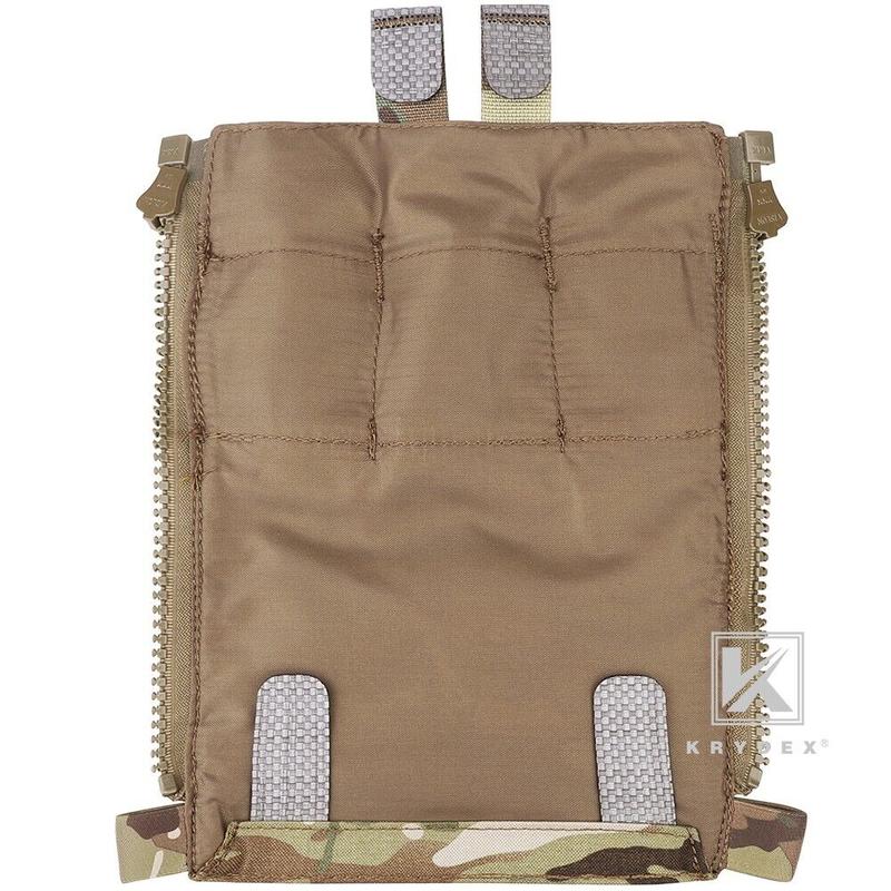 KRYDEX Tactical Zip On Assault Back Panel Banger MOLLE for FCPC V5 Plate Carrier Vest