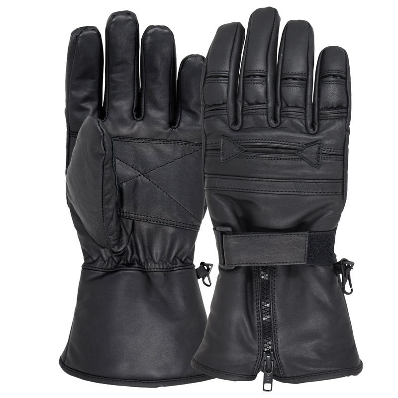 MRX Mens Leather Gloves Winter Cold Weather Motorcycle Driving