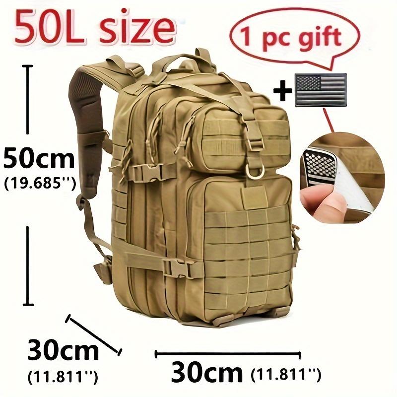 Men's Outdoor Backpack, Large Capacity, Made of Waterproof 1000D Nylon, Perfect for Fishing, Camping, Climbing and Hiking