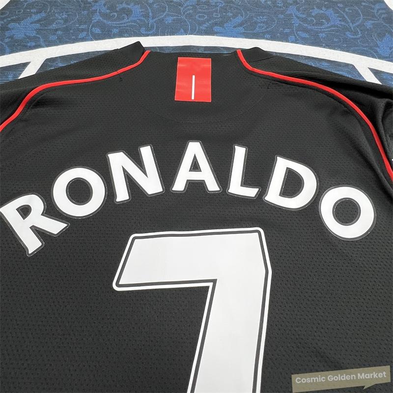 0708 Away Retro Soccer Jersey #7 Ronaldo Champions League Edition