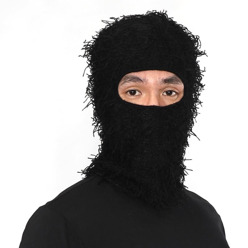 Balaclava Ski Mask for Men and Women - Knitted Balaclava Distressed Windproof Shiesty Full Face Mask Cold Weather