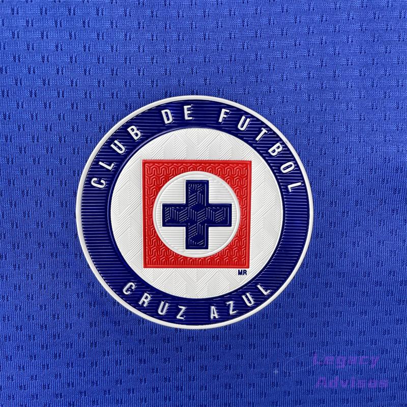 23 24 Mexico Ligamx League Cruz Azul Home Jersey Short Sleeve Soccer Jersey Fans Version