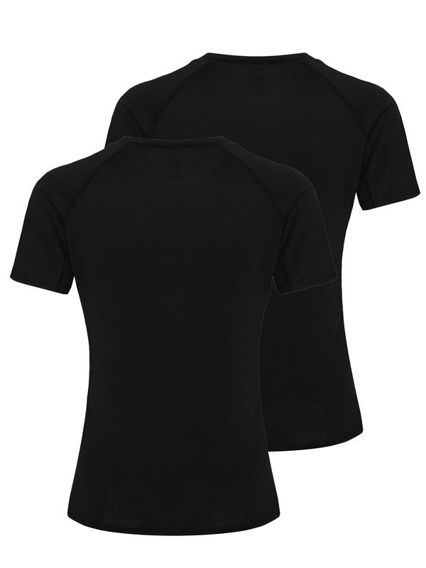 Women's Solid Raglan Sleeve Sports Tee, Sporty Quick Drying Breathable Round Neck T-shirt for Yoga Running Gym Training, Ladies Sportswear for All Seasons