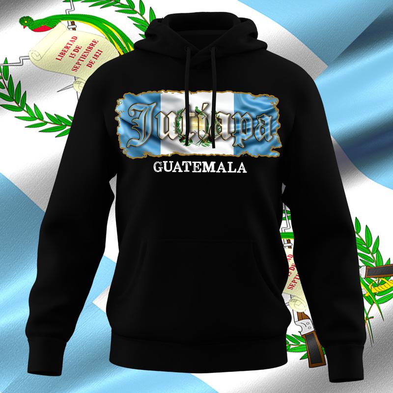 Guatemala States Design Black Hoodie